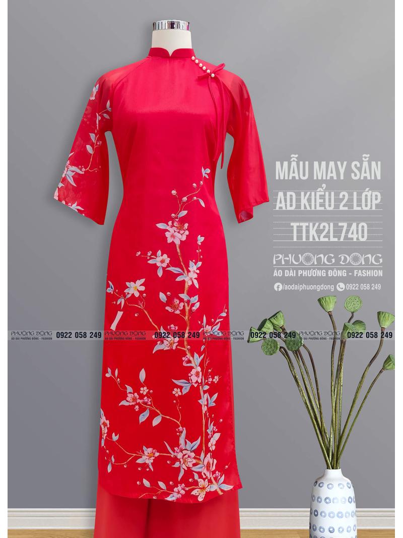Áo Dài Phom Trẻ 2 Lớp 4 Tà TTK2L740